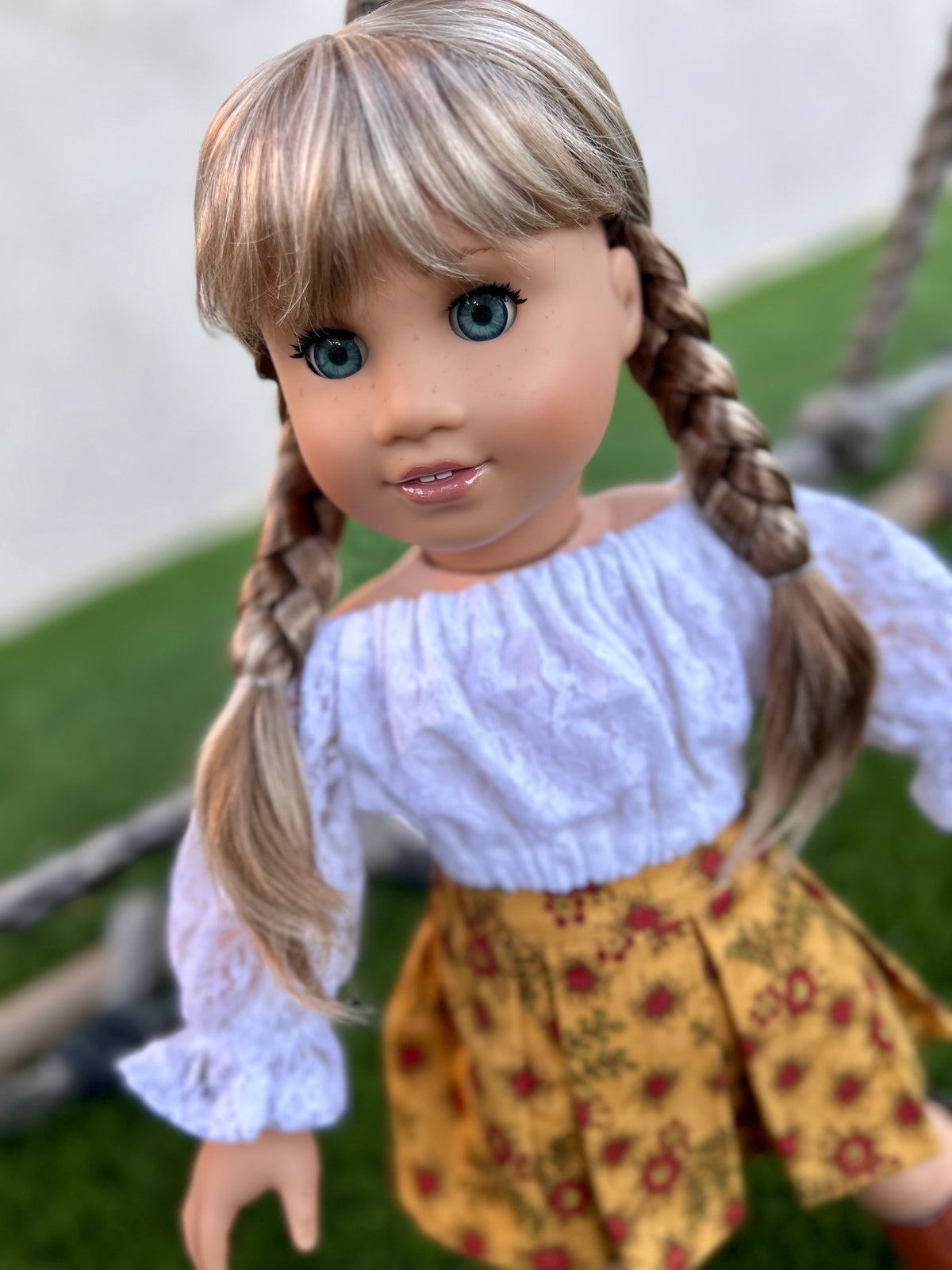 American Girl Doll Custom 18 Inch doll Vegan Mohair Wig | 10-11 Head Size "Stretch Cap" | Made to Fit 18’’ American Girl Doll OG Meadowdolls braids