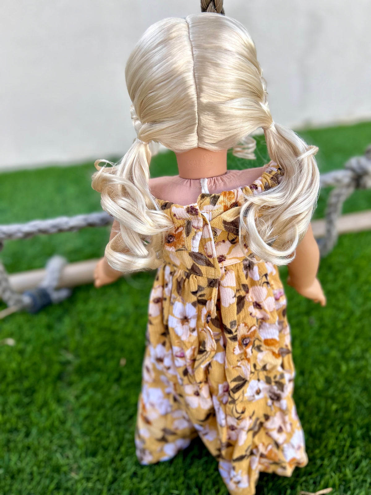 Zazou Dolls Custom doll wig for 18" American Girl Dolls - Vegan Mohair - fits 10-11" head size of dolls such as OG Blythe BJD Gotz meadowdolls