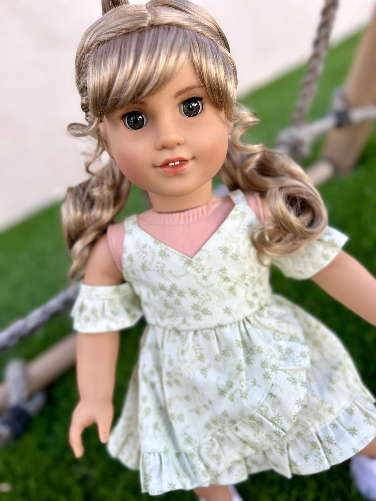 Zazou Dolls Custom doll wig for 18" American Girl Dolls - Vegan Mohair - fits 10-11" head size of dolls such as OG Blythe BJD Gotz meadowdolls