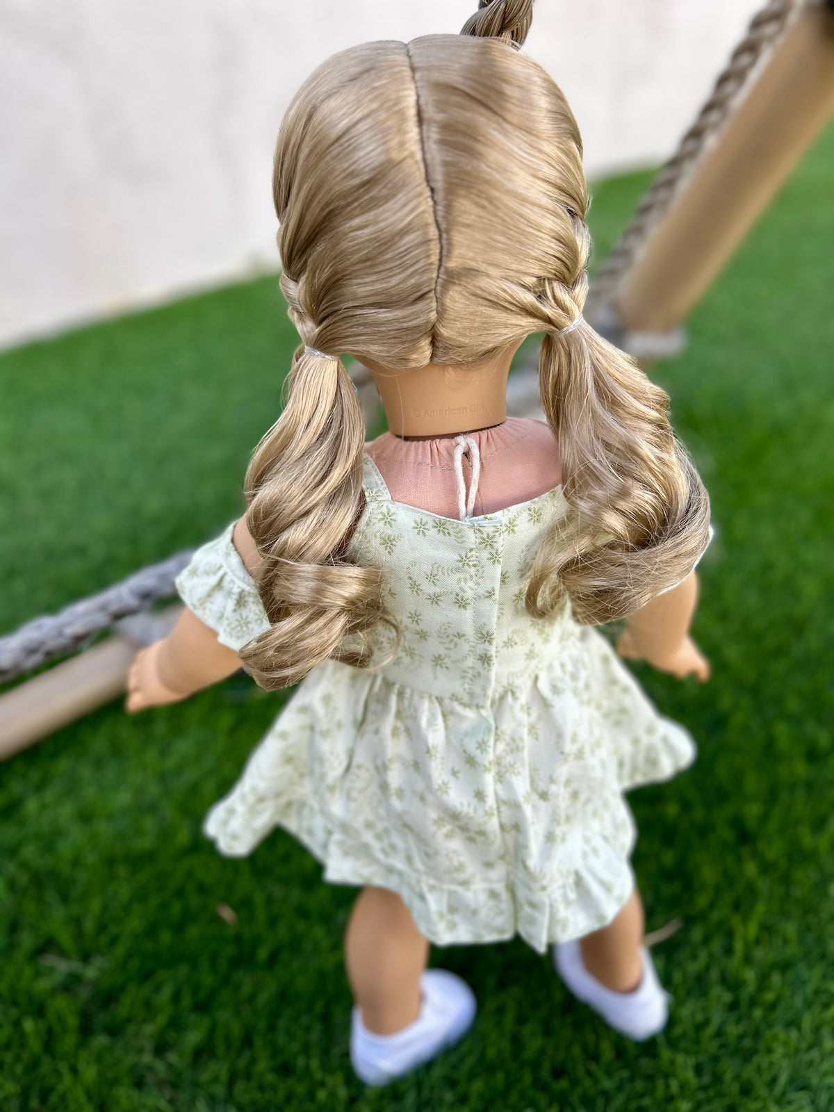Zazou Dolls Custom doll wig for 18" American Girl Dolls - Vegan Mohair - fits 10-11" head size of dolls such as OG Blythe BJD Gotz meadowdolls
