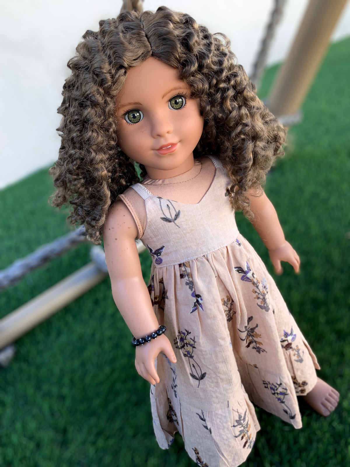 Zazou Dolls Custom doll wig for 18" American Girl Dolls - Vegan Mohair - fits 10-11" head size of dolls such as OG Blythe BJD Gotz meadowdolls