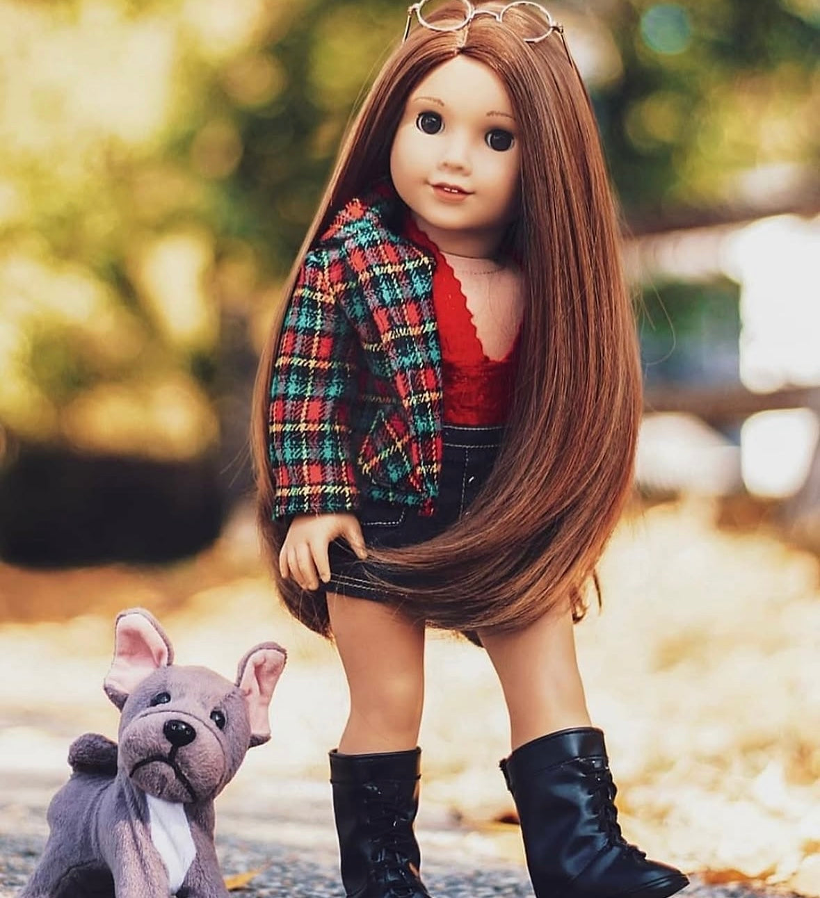 PREORDER custom doll wig for 18" American Dolls - Tangle Resistant - fits 10-11" head size of 18" dolls OG Blythe BJD Gotz strawberry