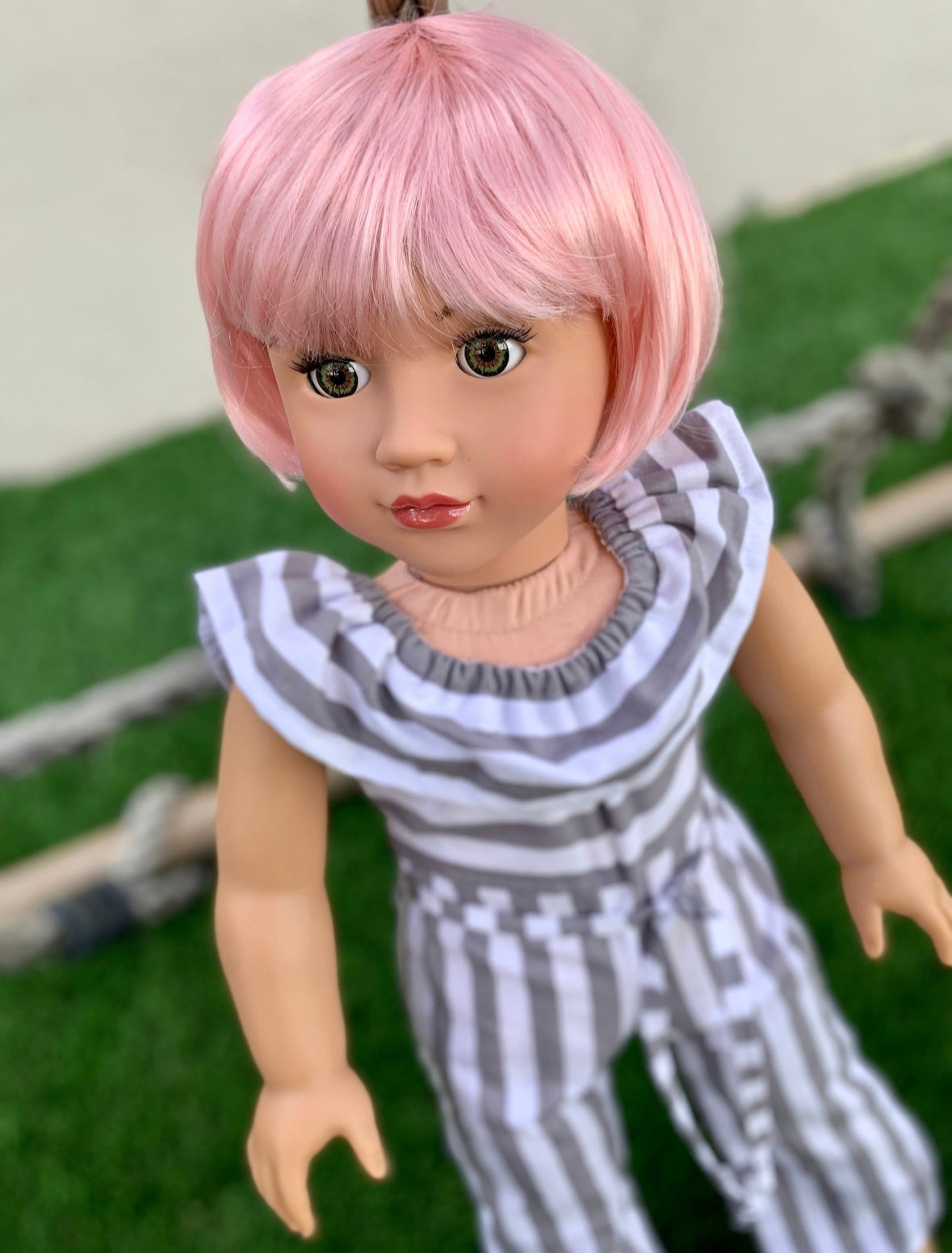 American Girl Doll Custom 18 Inch doll Vegan Mohair Wig | 10-11 Head Size "Stretch Cap" | Made to Fit 18’’ American Girl Doll OG Meadowdolls braids