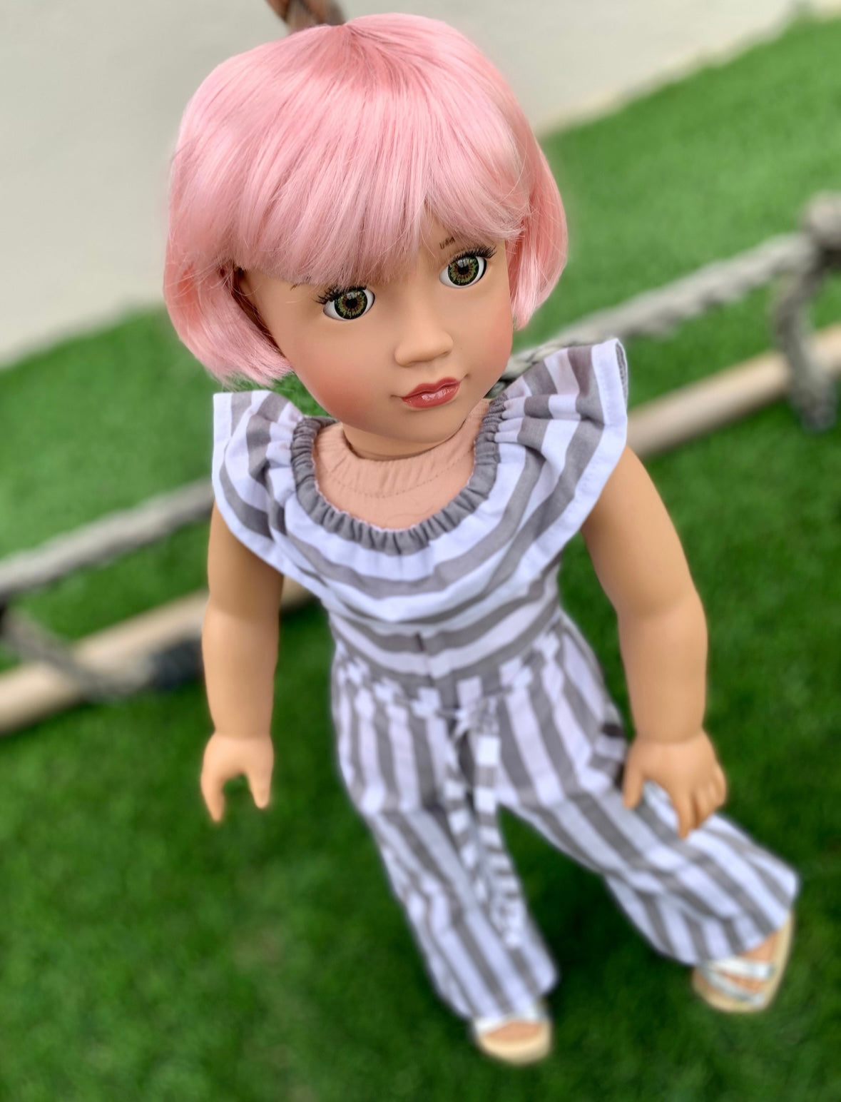 American Girl Doll Custom 18 Inch doll Vegan Mohair Wig | 10-11 Head Size "Stretch Cap" | Made to Fit 18’’ American Girl Doll OG Meadowdolls braids