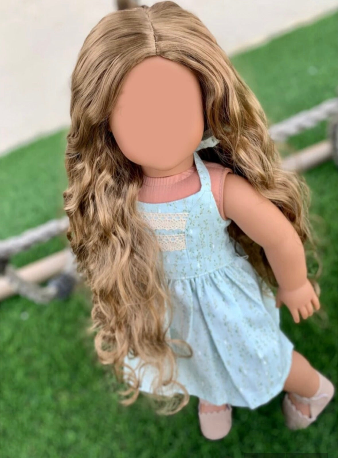 American Girl Doll Custom 18 Inch doll Vegan Mohair Wig | 10-11 Head Size "Stretch Cap" | Made to Fit 18’’ American Girl Doll OG Meadowdolls