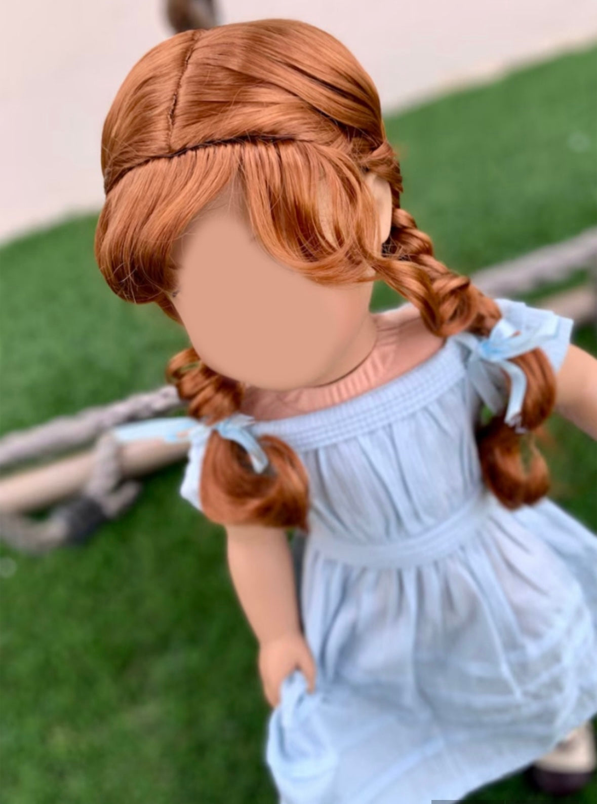 Zazou Dolls Custom 18 Inch doll Vegan Mohair Wig | 11-12" Head Size "Stretch Cap" | Made to Fit 18’’ American Doll OG Meadowdolls Ardyn