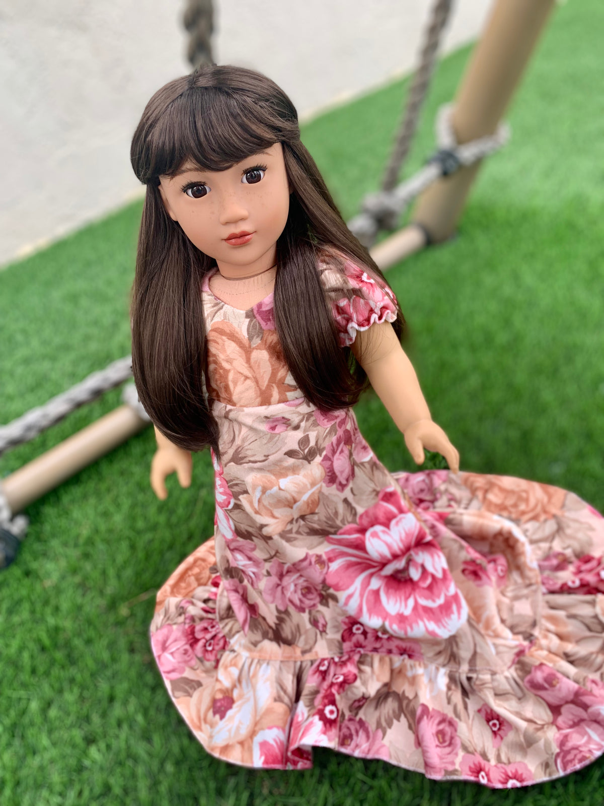 American Girl Doll Custom 18 Inch doll Vegan Mohair Wig | 10-11 Head Size "Stretch Cap" | Made to Fit 18’’ American Girl Doll OG Meadowdolls