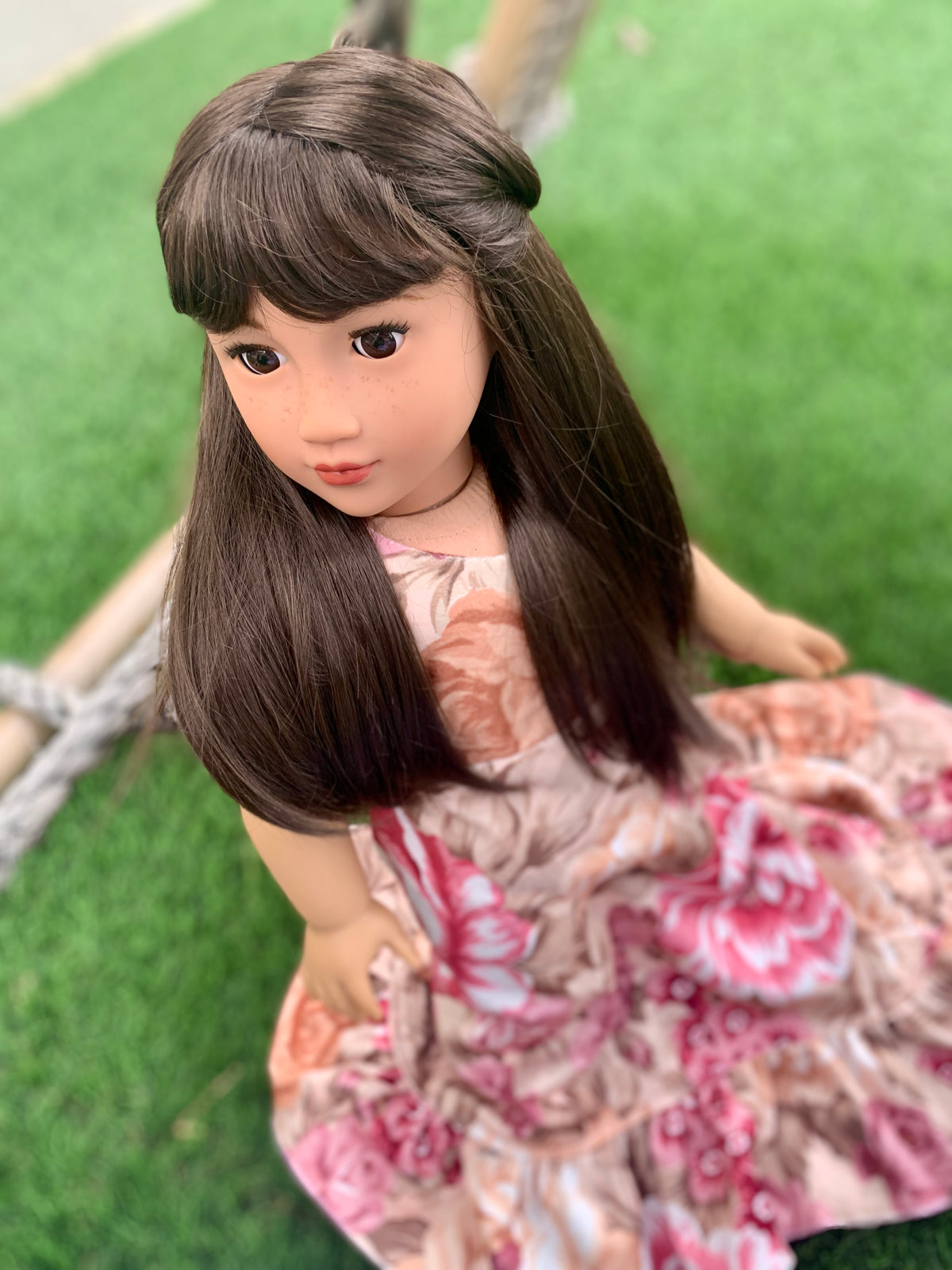American Girl Doll Custom 18 Inch doll Vegan Mohair Wig | 10-11 Head Size "Stretch Cap" | Made to Fit 18’’ American Girl Doll OG Meadowdolls