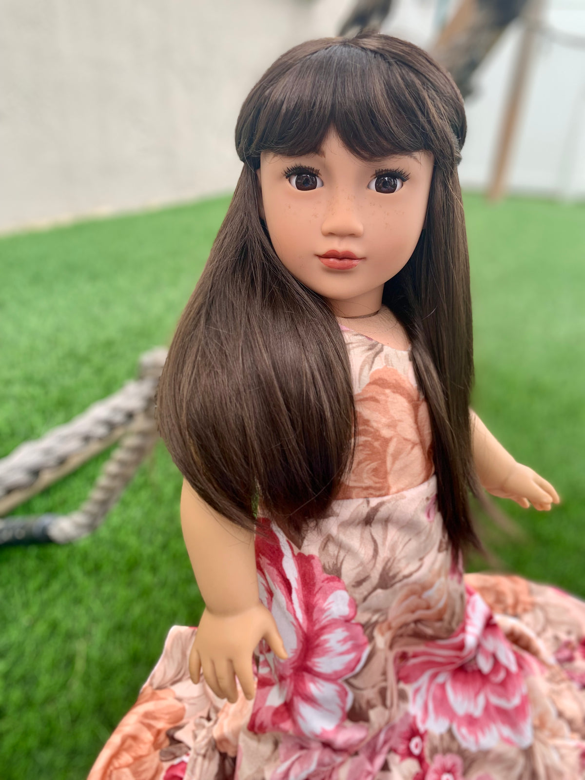 American Girl Doll Custom 18 Inch doll Vegan Mohair Wig | 10-11 Head Size "Stretch Cap" | Made to Fit 18’’ American Girl Doll OG Meadowdolls