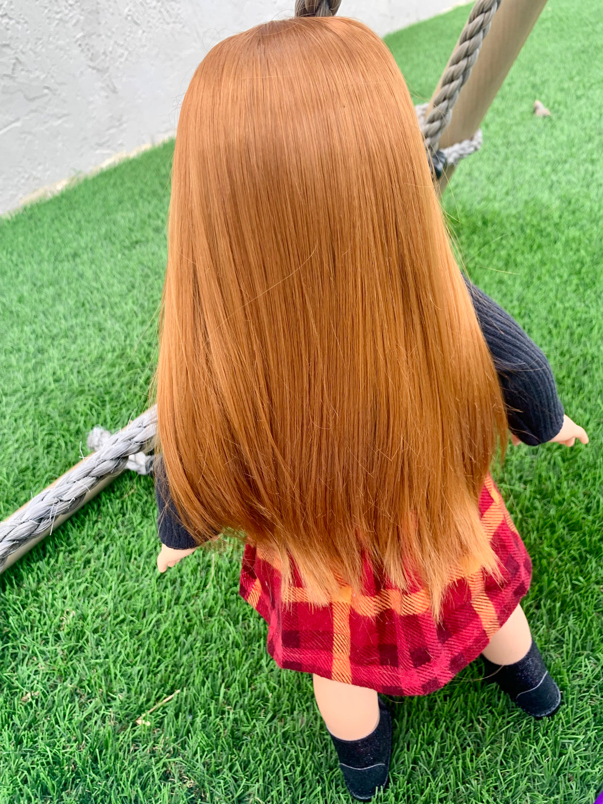 PREORDER Zazou Dolls Custom doll wig for 18" American Girl Dolls - Vegan Mohair - fits 10-11" head size of dolls such as OG Blythe BJD Gotz meadowdolls