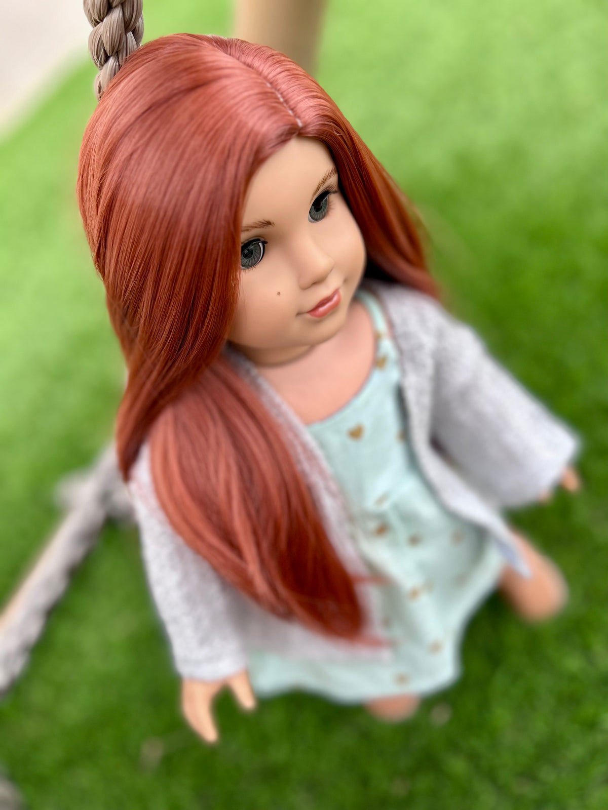 PREORDER Custom doll wig for 18" American Girl Dolls - Heat Safe - Tangle Resistant -fits 10-11" head size of 18" dolls Blythe BJD Gotz red