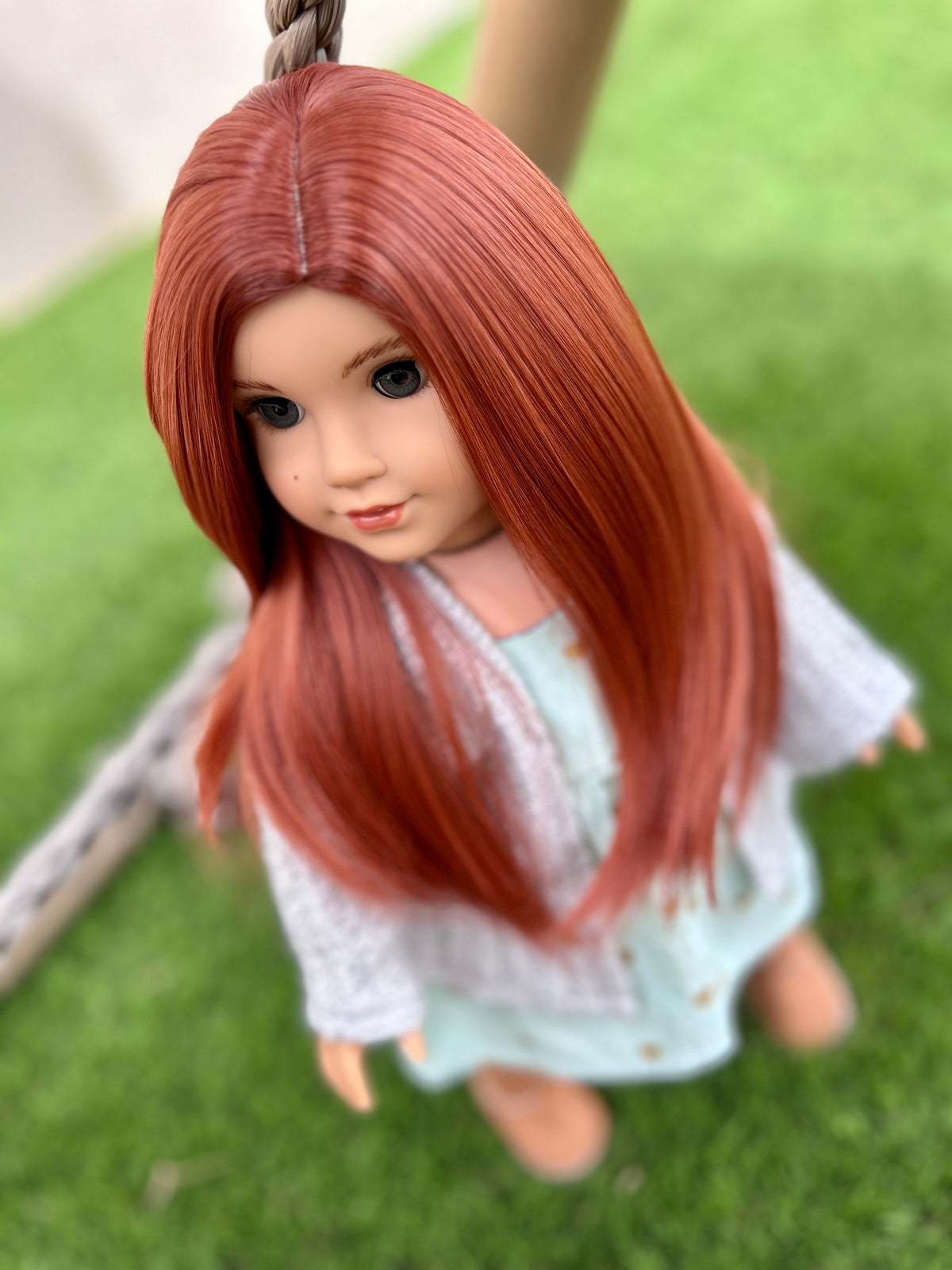 PREORDER Custom doll wig for 18" American Girl Dolls - Heat Safe - Tangle Resistant -fits 10-11" head size of 18" dolls Blythe BJD Gotz red