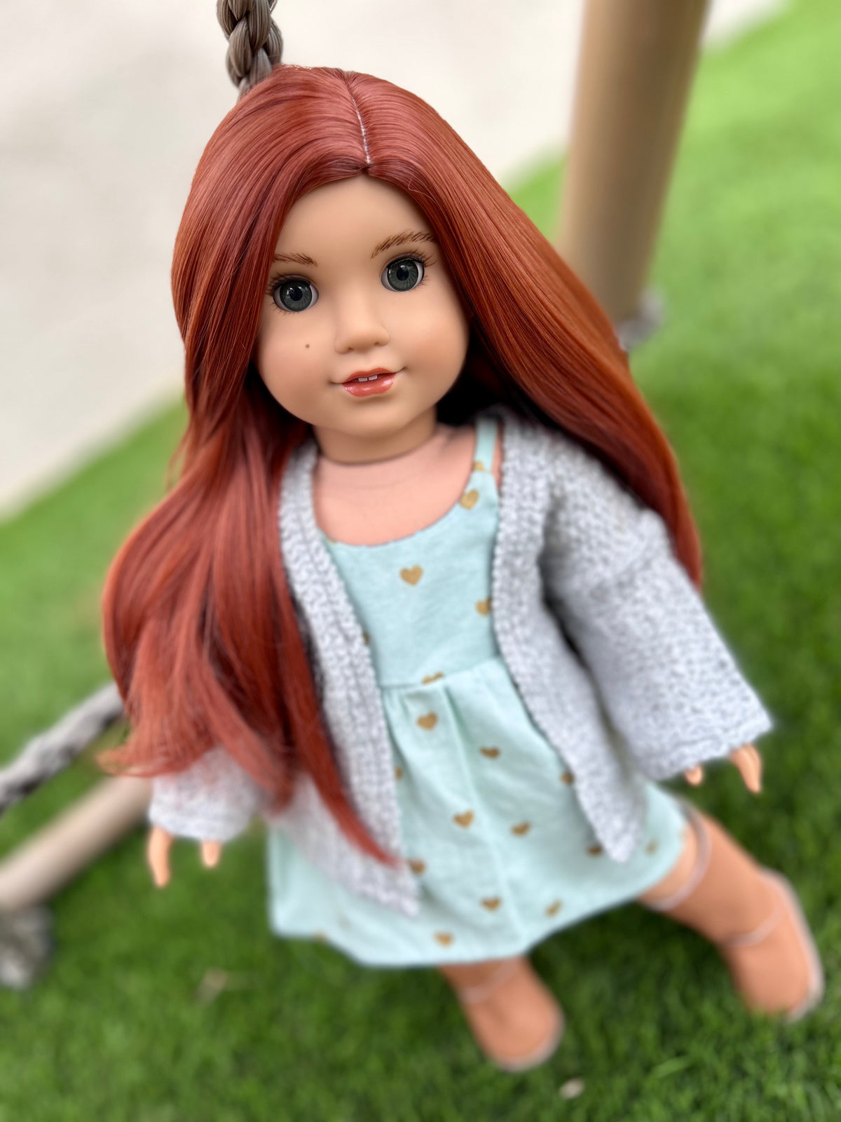PREORDER Custom doll wig for 18" American Girl Dolls - Heat Safe - Tangle Resistant -fits 10-11" head size of 18" dolls Blythe BJD Gotz red