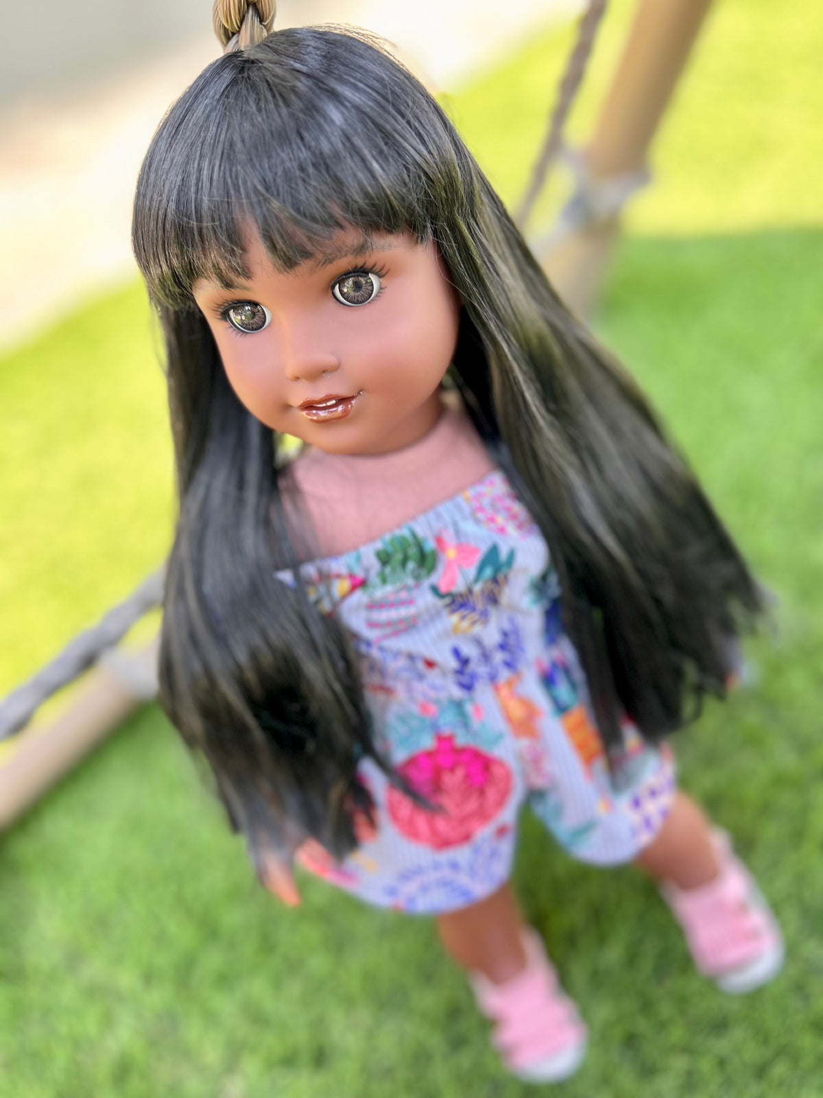 American Girl Doll Custom 18 Inch doll Vegan Mohair Wig | 10-11 Head Size "Stretch Cap" | Made to Fit 18’’ American Girl Doll OG Meadowdolls