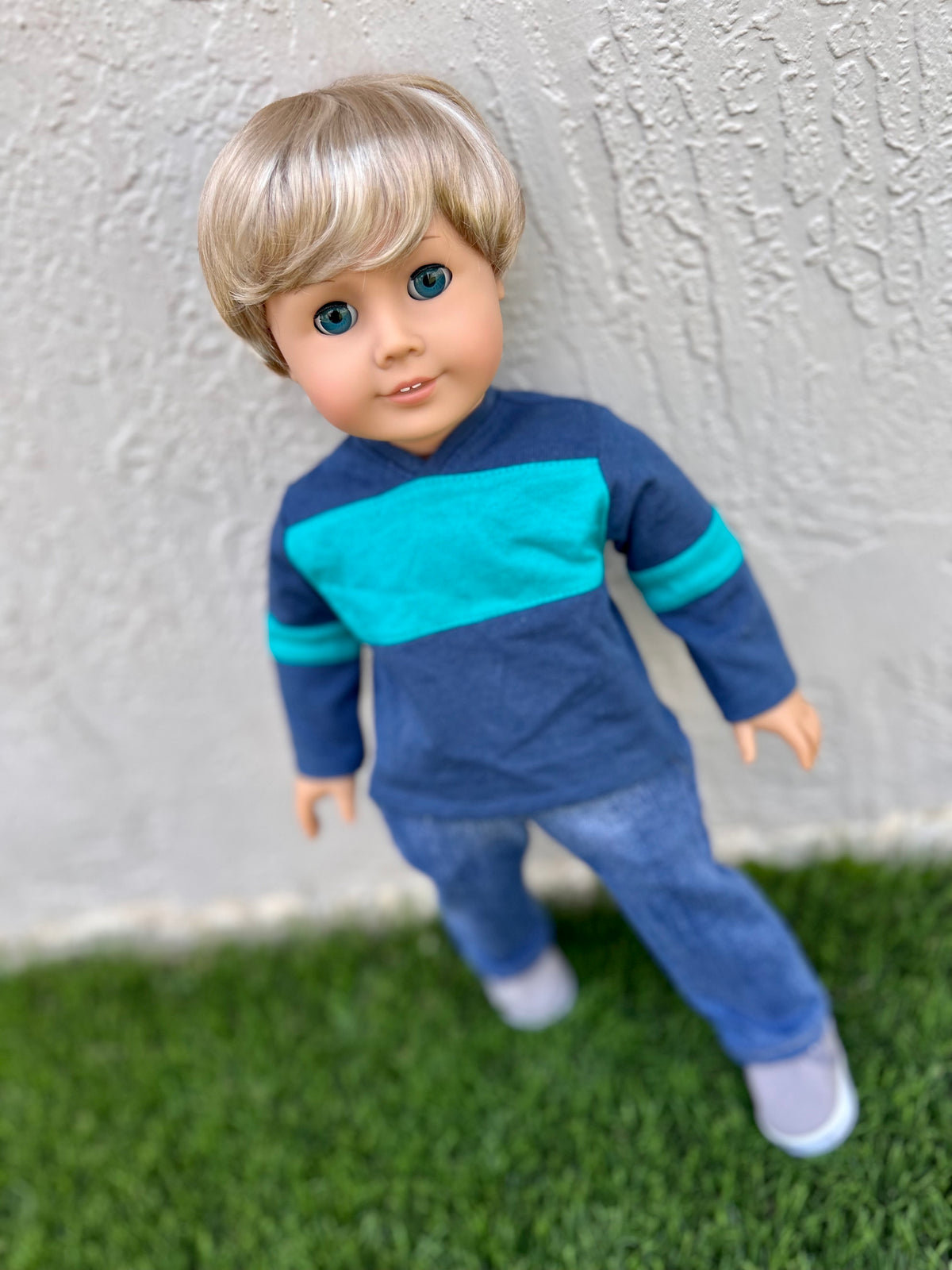 American Girl Doll Custom 18 Inch doll Vegan Mohair Wig | 10-11 Head Size "Stretch Cap" | Made to Fit 18’’ American Girl Doll OG Meadowdolls Boy