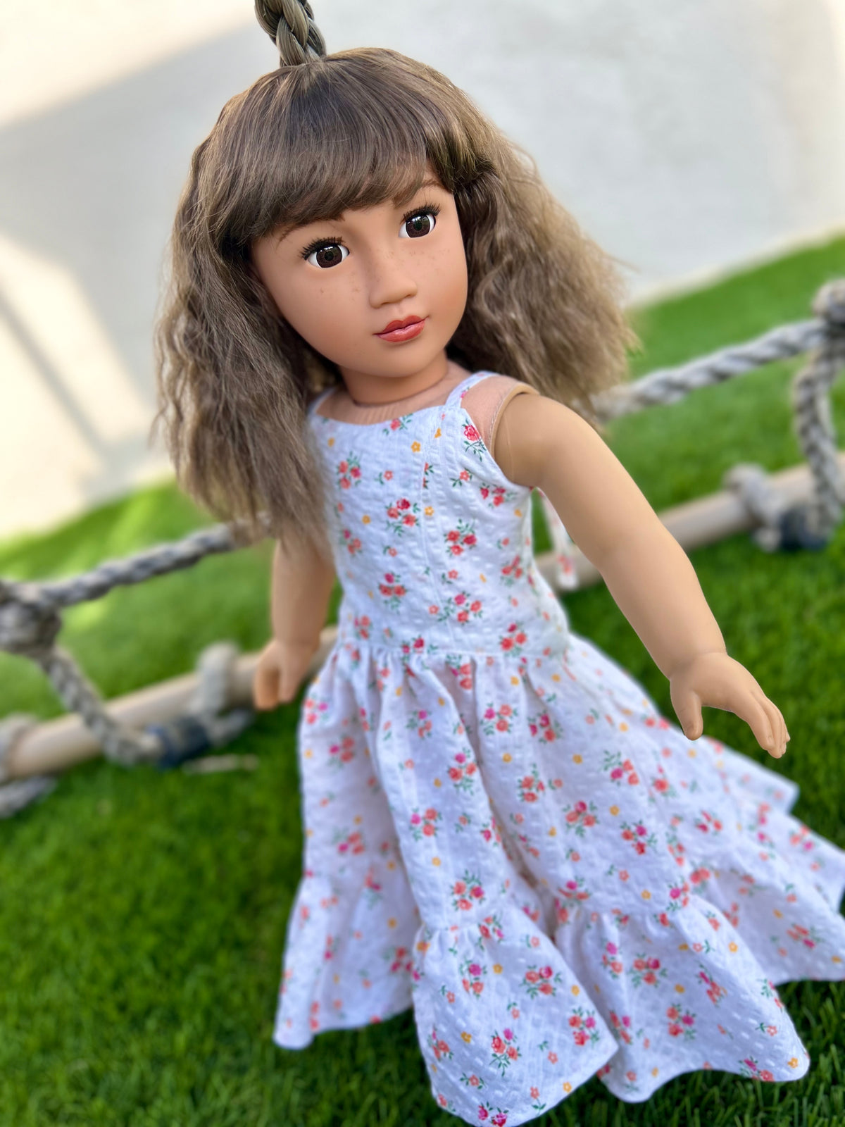 Zazou Dolls Custom doll wig for 18" American Girl Dolls - Vegan Mohair - fits 10-11" head size of dolls such as OG Blythe BJD Gotz meadowdolls