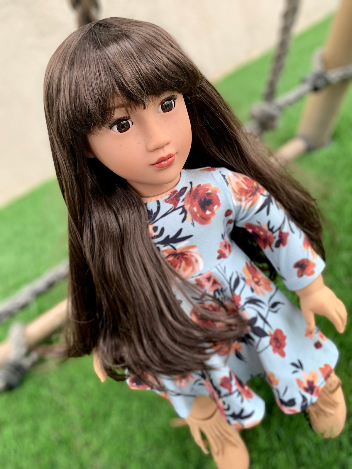 American Girl Doll Custom 18 Inch doll Vegan Mohair Wig | 10-11 Head Size "Stretch Cap" | Made to Fit 18’’ American Girl Doll OG Meadowdolls