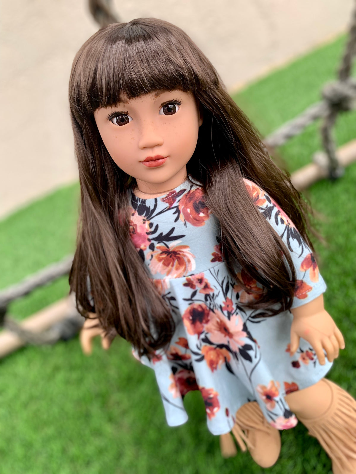 American Girl Doll Custom 18 Inch doll Vegan Mohair Wig | 10-11 Head Size "Stretch Cap" | Made to Fit 18’’ American Girl Doll OG Meadowdolls