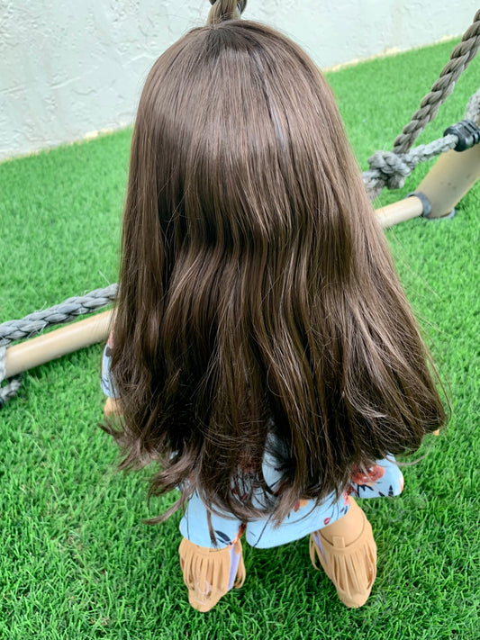 American Girl Doll Custom 18 Inch doll Vegan Mohair Wig | 10-11 Head Size "Stretch Cap" | Made to Fit 18’’ American Girl Doll OG Meadowdolls