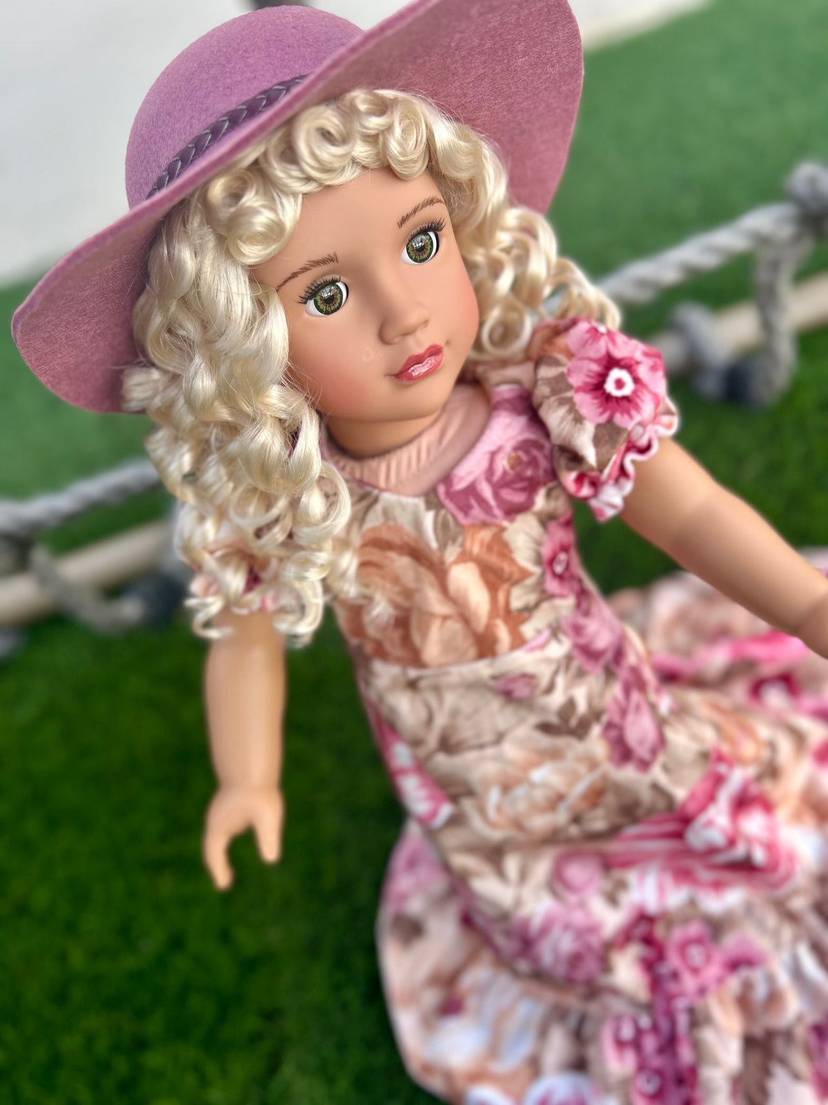 Zazou Dolls Custom doll wig for 18" American Girl Dolls - Vegan Mohair - fits 10-11" head size of dolls such as OG Blythe BJD Gotz meadowdolls