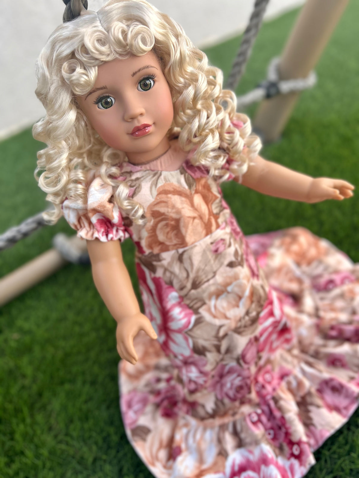Zazou Dolls Custom doll wig for 18" American Girl Dolls - Vegan Mohair - fits 10-11" head size of dolls such as OG Blythe BJD Gotz meadowdolls