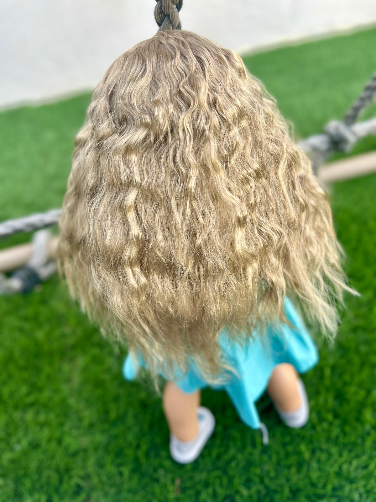Zazou Dolls Custom doll wig for 18" American Girl Dolls - Vegan Mohair - fits 10-11" head size of dolls such as OG Blythe BJD Gotz meadowdolls
