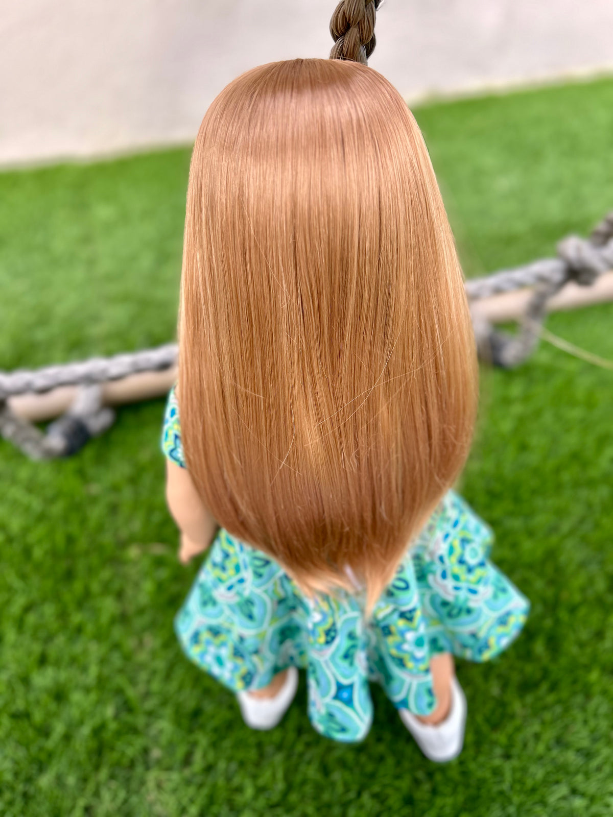 Zazou Dolls Custom doll wig for 18" American Girl Dolls - Vegan Mohair - fits 10-11" head size of dolls such as OG Blythe BJD Gotz meadowdolls