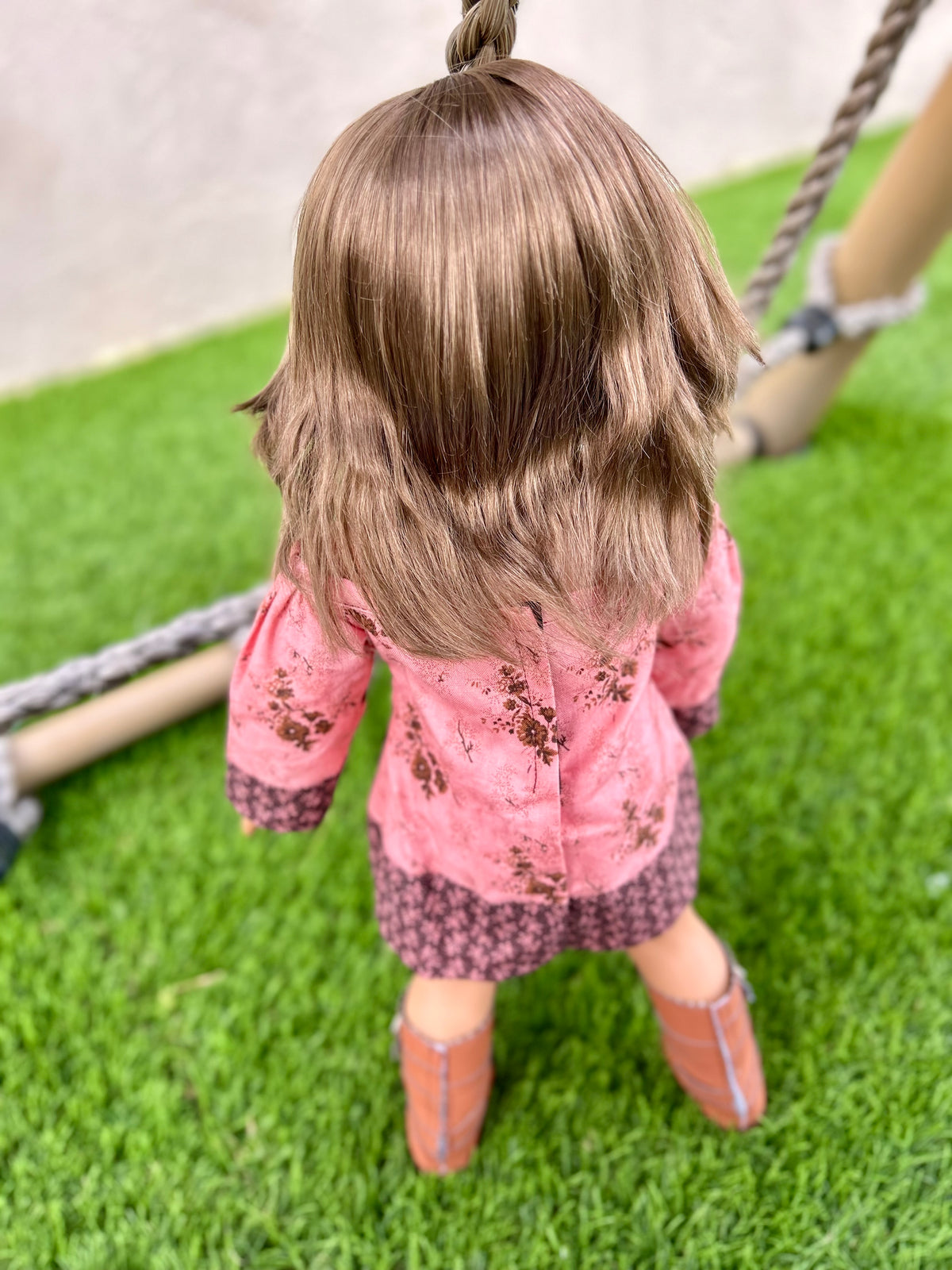 Zazou Dolls Custom doll wig for 18" American Girl Dolls - Vegan Mohair - fits 10-11" head size of dolls such as OG Blythe BJD Gotz meadowdolls