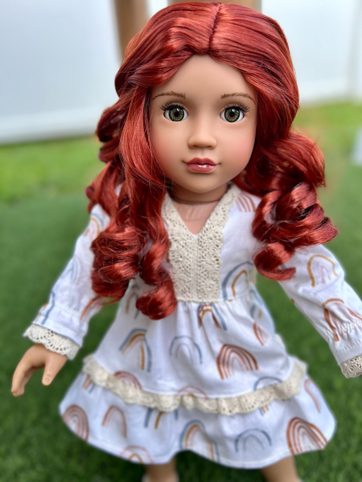 American Girl Doll Custom 18 Inch doll Vegan Mohair Wig | 10-11 Head Size "Stretch Cap" | Made to Fit 18’’ American Girl Doll OG Meadowdolls