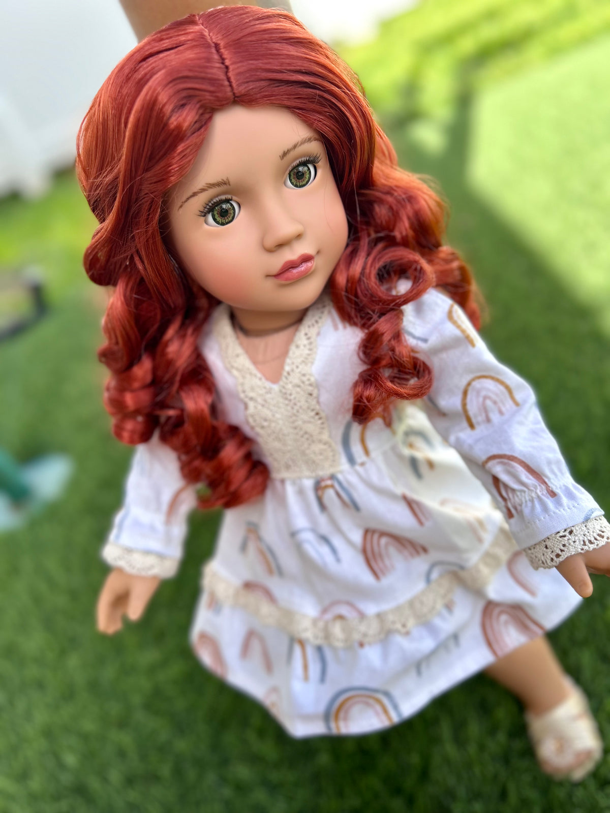 American Girl Doll Custom 18 Inch doll Vegan Mohair Wig | 10-11 Head Size "Stretch Cap" | Made to Fit 18’’ American Girl Doll OG Meadowdolls