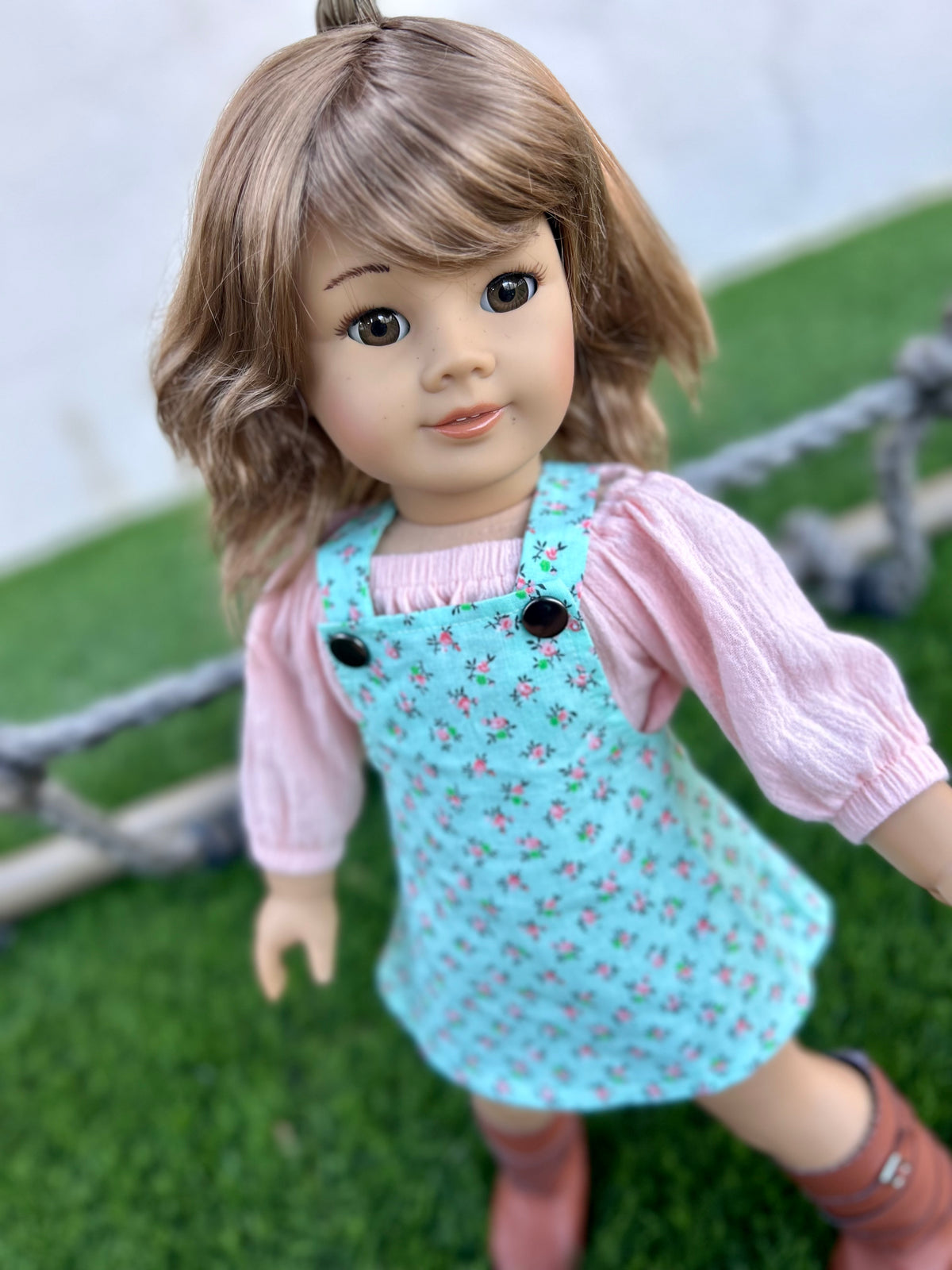 Zazou Dolls Custom doll wig for 18" American Girl Dolls - Vegan Mohair - fits 10-11" head size of dolls such as OG Blythe BJD Gotz meadowdolls
