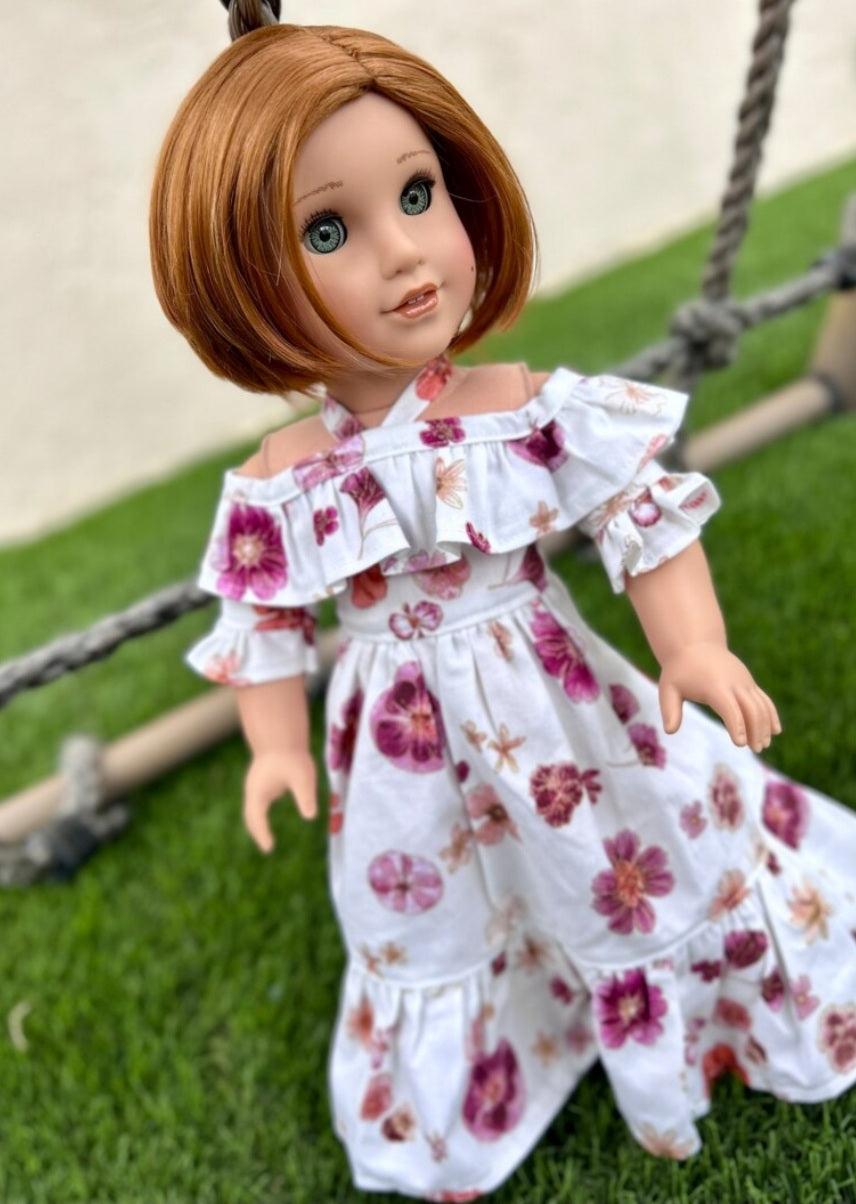 PREORDER Zazou Dolls Custom 18 Inch doll Vegan Mohair Wig | 10-11 Head Size "Stretch Cap" | Fits 18’’ American Girl Doll , OG, Meadowdolls