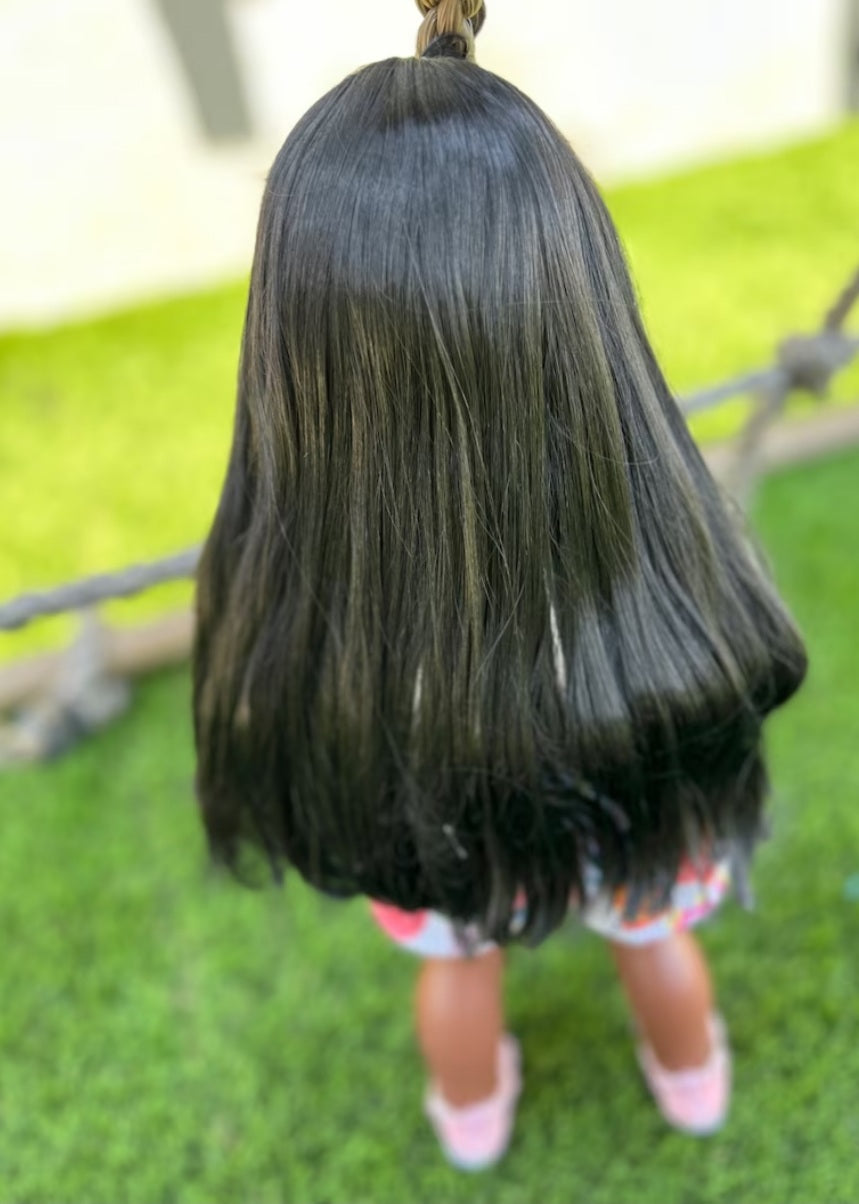 American Girl Doll Custom 18 Inch doll Vegan Mohair Wig | 10-11 Head Size "Stretch Cap" | Made to Fit 18’’ American Girl Doll OG Meadowdolls