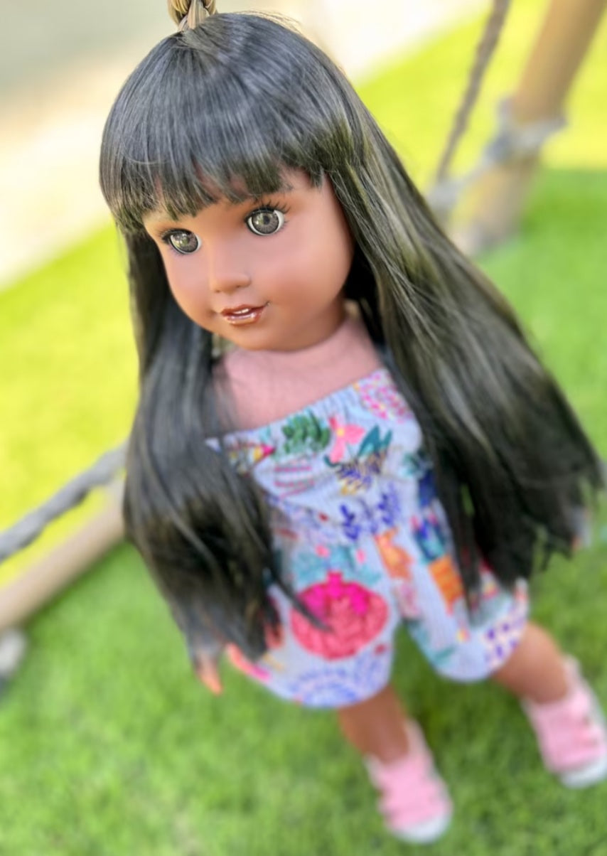 American Girl Doll Custom 18 Inch doll Vegan Mohair Wig | 10-11 Head Size "Stretch Cap" | Made to Fit 18’’ American Girl Doll OG Meadowdolls
