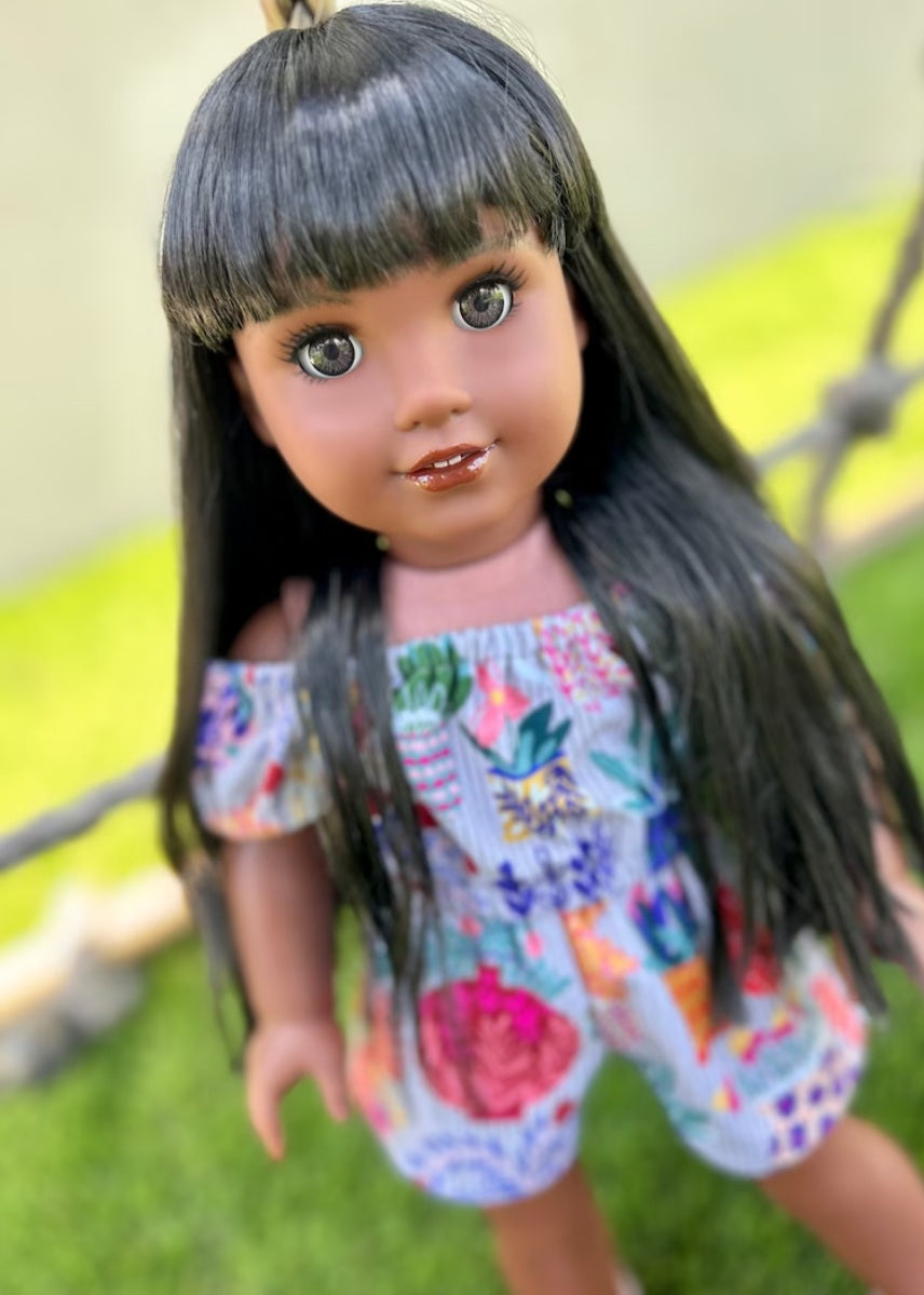 American Girl Doll Custom 18 Inch doll Vegan Mohair Wig | 10-11 Head Size "Stretch Cap" | Made to Fit 18’’ American Girl Doll OG Meadowdolls
