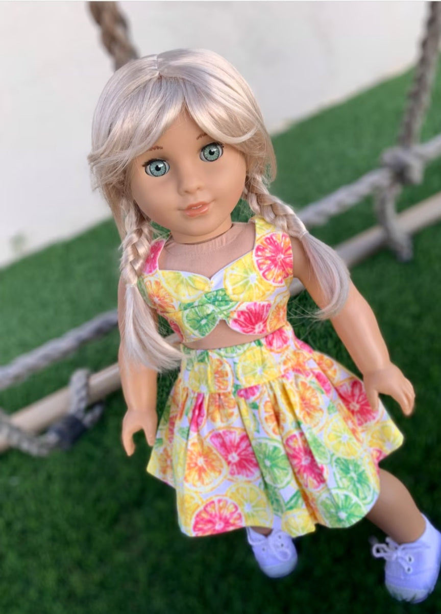 American Girl Doll Custom 18 Inch doll Vegan Mohair Wig | 10-11 Head Size "Stretch Cap" | Made to Fit 18’’ American Girl Doll OG Meadowdolls