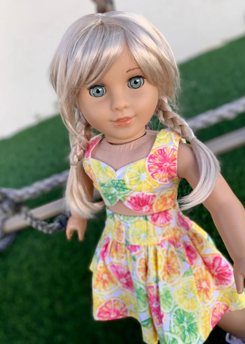 American Girl Doll Custom 18 Inch doll Vegan Mohair Wig | 10-11 Head Size "Stretch Cap" | Made to Fit 18’’ American Girl Doll OG Meadowdolls