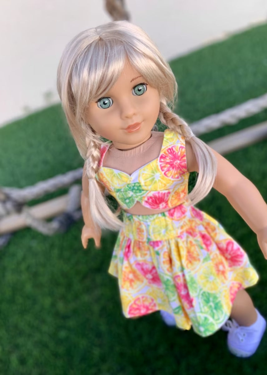 American Girl Doll Custom 18 Inch doll Vegan Mohair Wig | 10-11 Head Size "Stretch Cap" | Made to Fit 18’’ American Girl Doll OG Meadowdolls