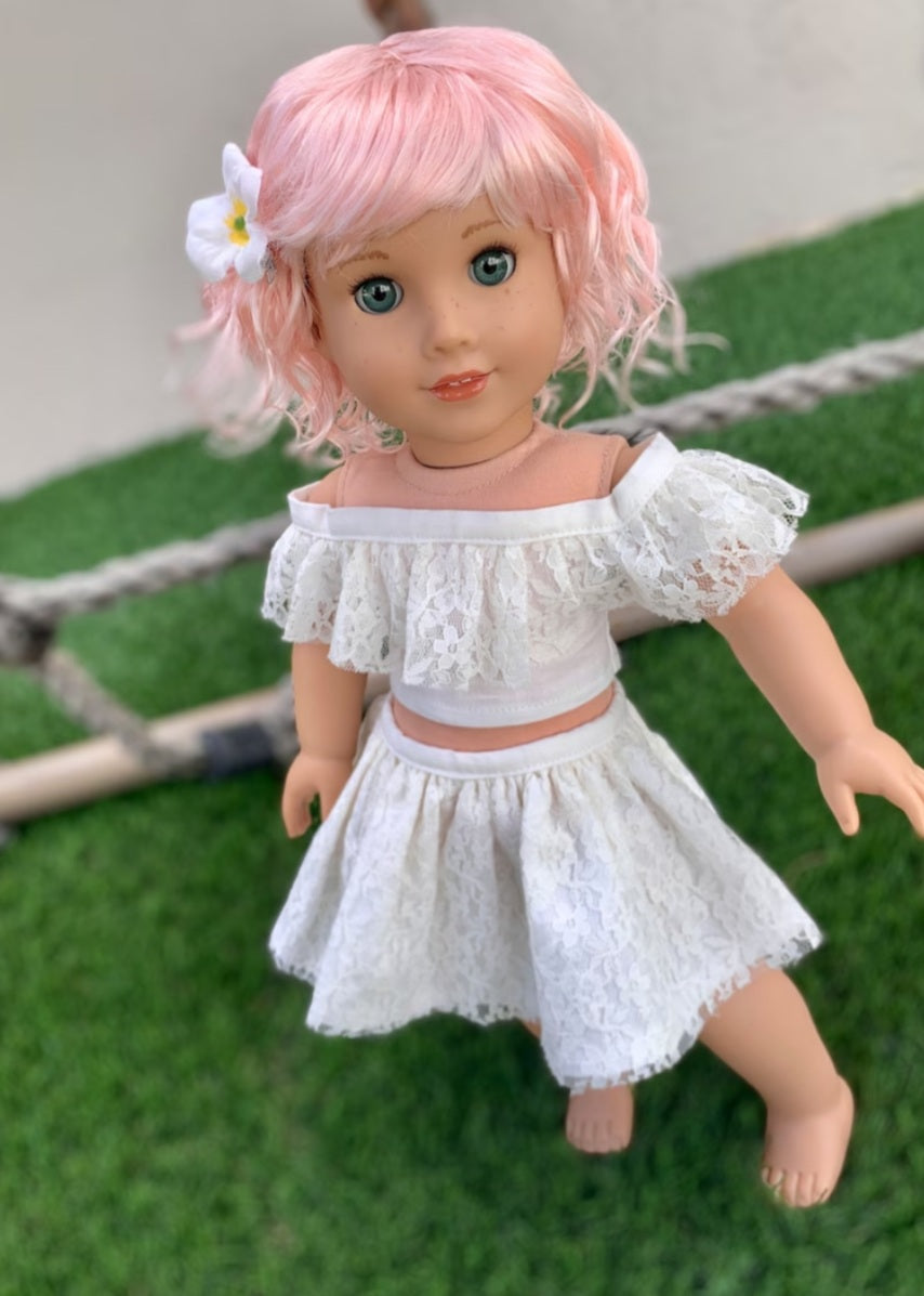 American Girl Doll Custom 18 Inch doll Vegan Mohair Wig | 10-11 Head Size "Stretch Cap" | Made to Fit 18’’ American Girl Doll OG Meadowdolls