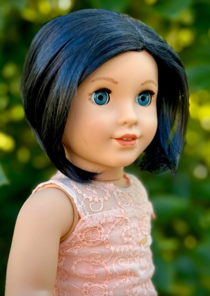 American Girl Doll Custom 18 Inch doll Vegan Mohair Wig | 10-11 Head Size "Stretch Cap" | Made to Fit 18’’ American Girl Doll OG Meadowdolls