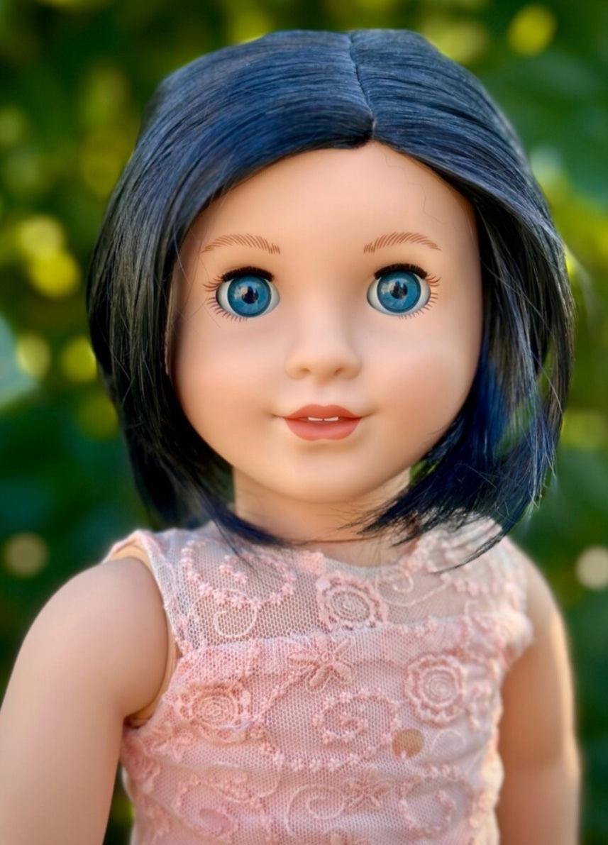 American Girl Doll Custom 18 Inch doll Vegan Mohair Wig | 10-11 Head Size "Stretch Cap" | Made to Fit 18’’ American Girl Doll OG Meadowdolls