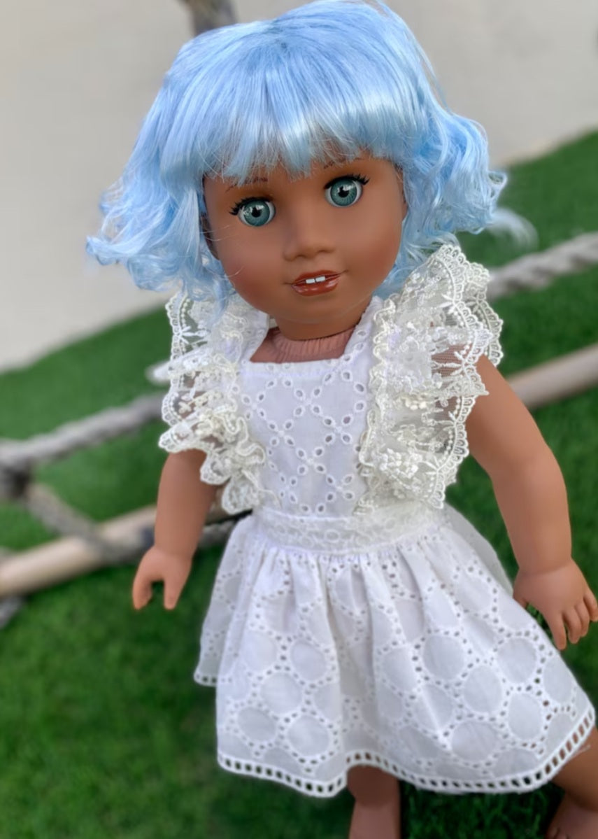 American Girl Doll Custom 18 Inch doll Vegan Mohair Wig | 10-11 Head Size "Stretch Cap" | Made to Fit 18’’ American Girl Doll OG Meadowdolls braids