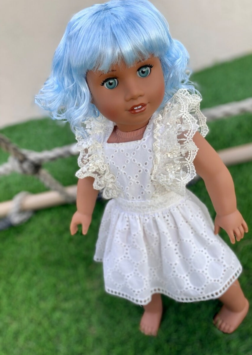 American Girl Doll Custom 18 Inch doll Vegan Mohair Wig | 10-11 Head Size "Stretch Cap" | Made to Fit 18’’ American Girl Doll OG Meadowdolls braids