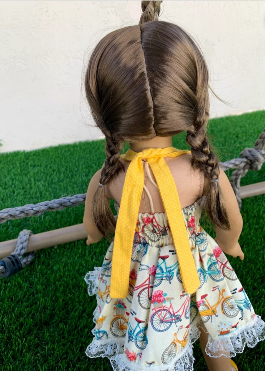 American Girl Doll Custom 18 Inch doll Vegan Mohair Wig | 10-11 Head Size "Stretch Cap" | Made to Fit 18’’ American Girl Doll OG Meadowdolls