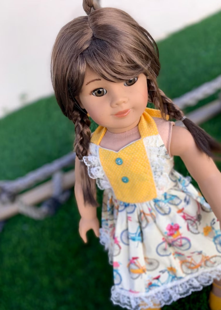 American Girl Doll Custom 18 Inch doll Vegan Mohair Wig | 10-11 Head Size "Stretch Cap" | Made to Fit 18’’ American Girl Doll OG Meadowdolls