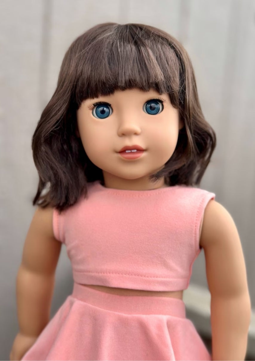 American Girl Doll Custom 18 Inch doll Vegan Mohair Wig | 10-11 Head Size "Stretch Cap" | Made to Fit 18’’ American Girl Doll OG Meadowdolls braids