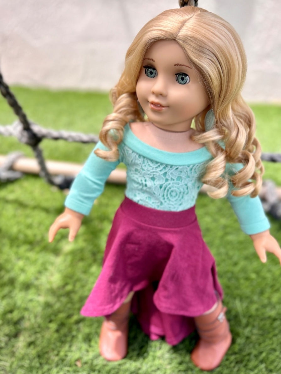 American Girl Doll Custom 18 Inch doll Vegan Mohair Wig | 10-11 Head Size "Stretch Cap" | Made to Fit 18’’ American Girl Doll OG Meadowdolls