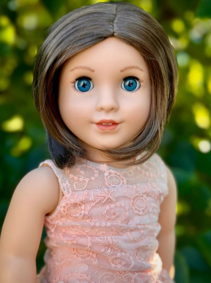 American Girl Doll Custom 18 Inch doll Vegan Mohair Wig | 10-11 Head Size "Stretch Cap" | Made to Fit 18’’ American Girl Doll OG Meadowdolls braids (Copy)