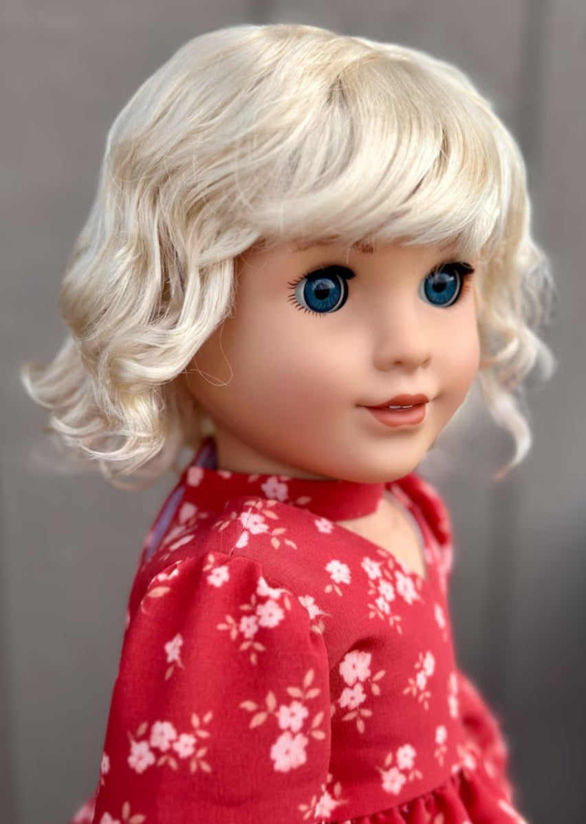 American Girl Doll Custom 18 Inch doll Vegan Mohair Wig | 10-11 Head Size "Stretch Cap" | Made to Fit 18’’ American Girl Doll OG Meadowdolls braids (Copy) (Copy)