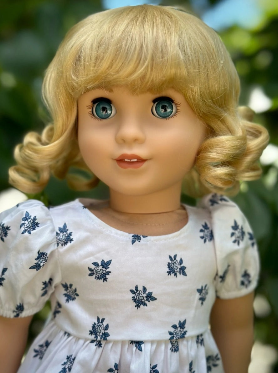 American Girl Doll Custom 18 Inch doll Vegan Mohair Wig | 10-11 Head Size "Stretch Cap" | Made to Fit 18’’ American Girl Doll OG Meadowdolls
